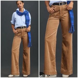 NWOT Maeve The Colette Corduroy Full Length Wide-Leg Pants Anthropologie